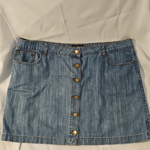 Forever 21 Blue Denim Casual Skirt - Picture 1 of 8